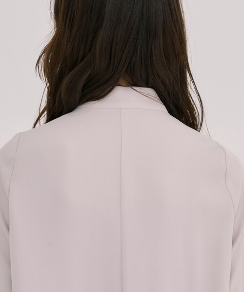 残りわずか！】タイボタンメルトタッチブラウス｜ウォッシャブル/防