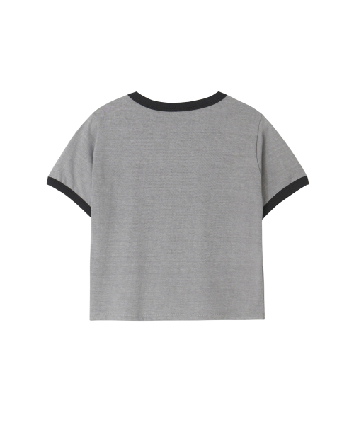 1993STUDIO(1993スタジオ)の「レタリングリングクロップTシャツ_グレー(Tシャツ/カットソー・レディース・その他・FREE)」の5枚目の写真