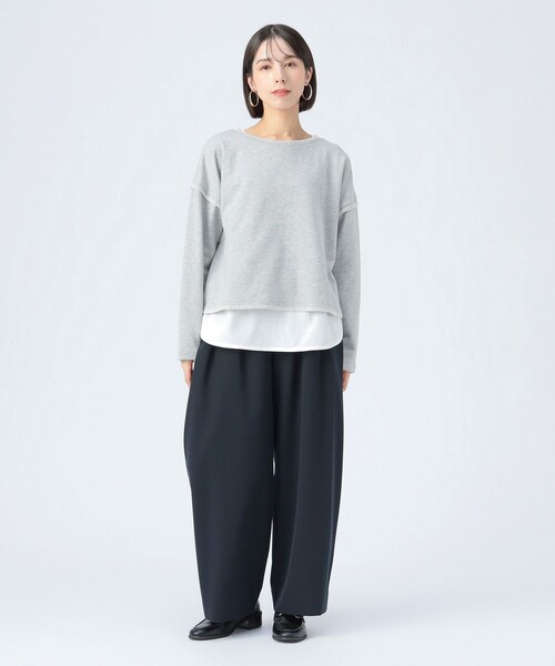 BEAMS HEART(ビームスハート)の「ブランケット刺繍 プルオーバー(Tシャツ/カットソー・レディース・ライトグレー/ブルー/ブラック/ホワイト系その他5・FREE)」の10枚目の写真
