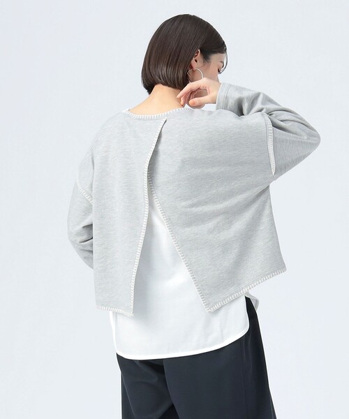 BEAMS HEART(ビームスハート)の「ブランケット刺繍 プルオーバー(Tシャツ/カットソー・レディース・ライトグレー/ブルー/ブラック/ホワイト系その他5・FREE)」の11枚目の写真