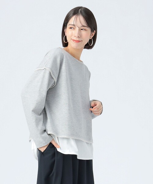 BEAMS HEART(ビームスハート)の「ブランケット刺繍 プルオーバー(Tシャツ/カットソー・レディース・ライトグレー/ブルー/ブラック/ホワイト系その他5・FREE)」の12枚目の写真