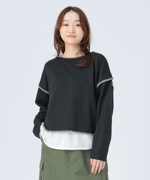 BEAMS HEART(ビームスハート)の「ブランケット刺繍 プルオーバー(Tシャツ/カットソー・レディース・ライトグレー/ブルー/ブラック/ホワイト系その他5・FREE)」の15枚目の写真