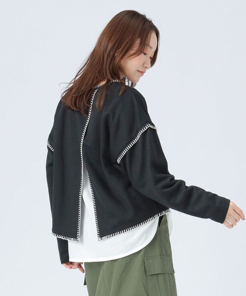 BEAMS HEART(ビームスハート)の「ブランケット刺繍 プルオーバー(Tシャツ/カットソー・レディース・ライトグレー/ブルー/ブラック/ホワイト系その他5・FREE)」の16枚目の写真