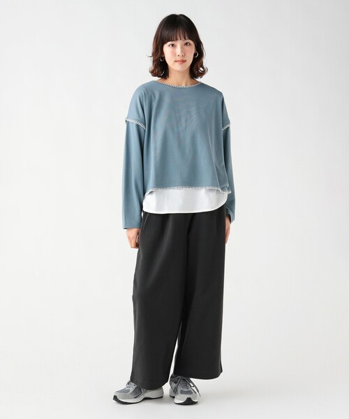 BEAMS HEART(ビームスハート)の「ブランケット刺繍 プルオーバー(Tシャツ/カットソー・レディース・ライトグレー/ブルー/ブラック/ホワイト系その他5・FREE)」の17枚目の写真