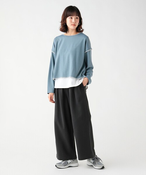 BEAMS HEART(ビームスハート)の「ブランケット刺繍 プルオーバー(Tシャツ/カットソー・レディース・ライトグレー/ブルー/ブラック/ホワイト系その他5・FREE)」の18枚目の写真