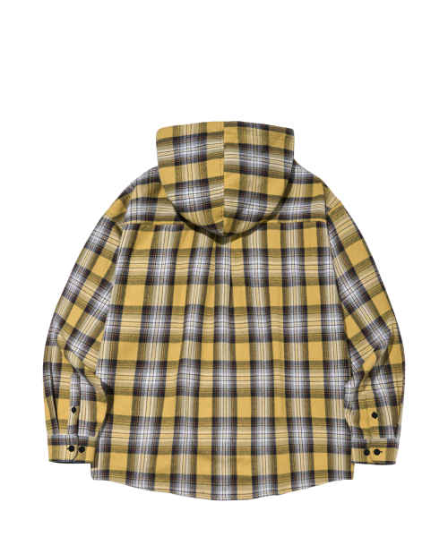 F.ILLUMINATE(フィルミネイト)の「クロスチェックフードシャツ-イエロー(シャツ/ブラウス・レディース・その他・SMALL/MEDIUM/LARGE)」の2枚目の写真