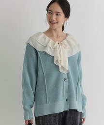 Right-on（ライトオン）の「【HONEYSUCKLE ROSE】畦編みニットカーディガン (Vネック/前開き/ボタン/レイヤード/着回し/通気性/軽量/オールシーズン/オフィスカジュアル)（カーディガン/ボレロ）」