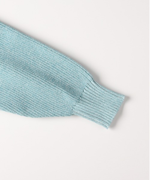 Right-on（ライトオン）の「【HONEYSUCKLE ROSE】畦編みニットカーディガン (Vネック/前開き/ボタン/レイヤード/着回し/通気性/軽量/オールシーズン/オフィスカジュアル)（カーディガン/ボレロ・レディース・グリーン/ブラック/ブルー/キナリ・L/S/M）」の8枚目の写真