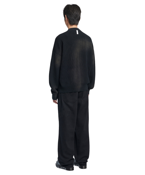 NOMANUAL（NOMANUAL）の「SPRAY DYEING KNIT ZIP-UP - BLACK（カーディガン/ボレロ・レディース・その他・LARGE/SMALL/MEDIUM）」の4枚目の写真