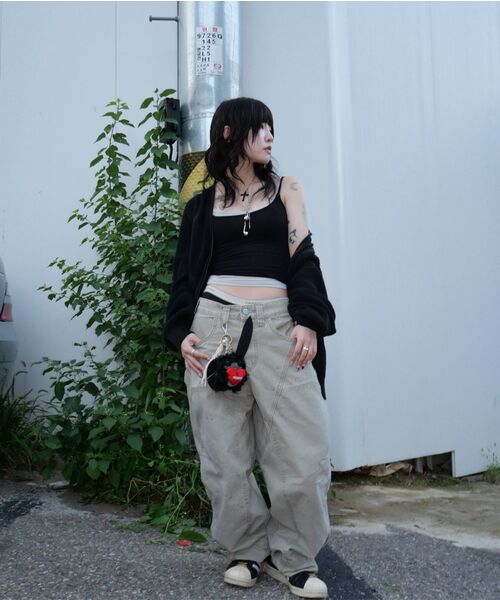 【NOMANUAL】SPRAY DYEING KNIT ZIP-UP
