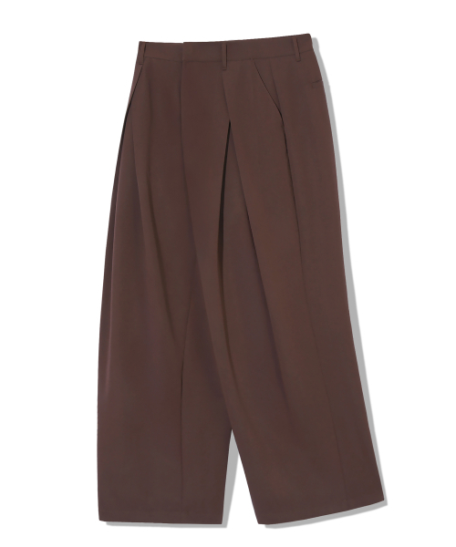 TRILLION（トリリオン）の「フロントVタックワイドスラックス[ブラウン]（スラックス・レディース・その他・MEDIUM/LARGE/X-LARGE）」の11枚目の写真