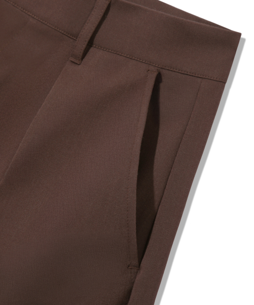 TRILLION（トリリオン）の「フロントVタックワイドスラックス[ブラウン]（スラックス・レディース・その他・MEDIUM/LARGE/X-LARGE）」の2枚目の写真