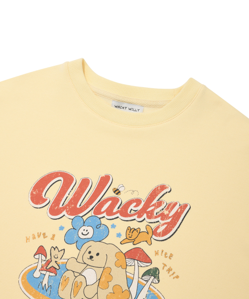 Wacky WiLLy(ワッキーウィリー)の「ウィメンズセミオーバーフィットキャラクターグラフィックスウェットイエロー(スウェット・レディース・その他・F)」の4枚目の写真