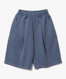 Deep One Tuck Pigment Sweat Shorts [Blue]