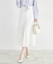 【ZOZO限定】パネル切り替えレースフレアスカート