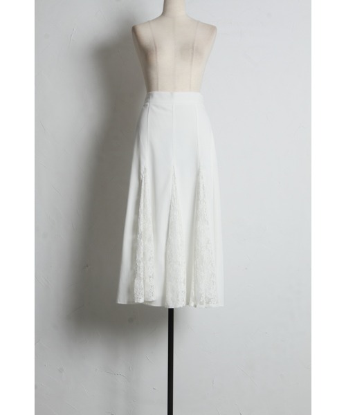 tocco closet（トッコ　クローゼット）の「【ZOZO限定】パネル切り替えレースフレアスカート（スカート・レディース・オフホワイト/モーブ系・M）」の17枚目の写真