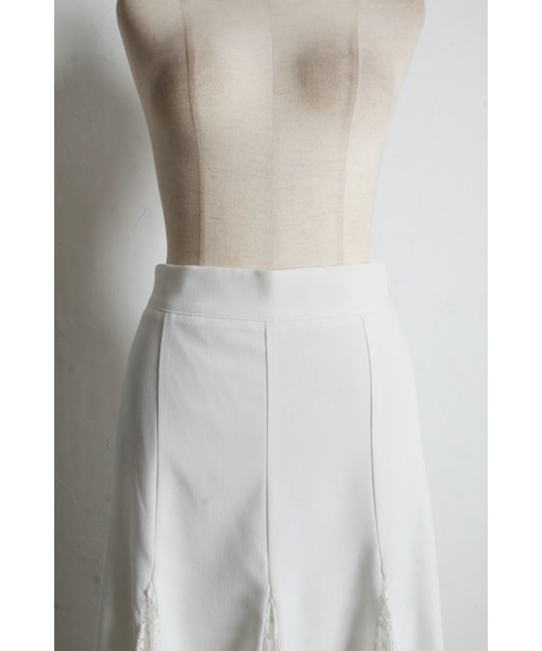 tocco closet（トッコ　クローゼット）の「【ZOZO限定】パネル切り替えレースフレアスカート（スカート・レディース・オフホワイト/モーブ系・M）」の22枚目の写真