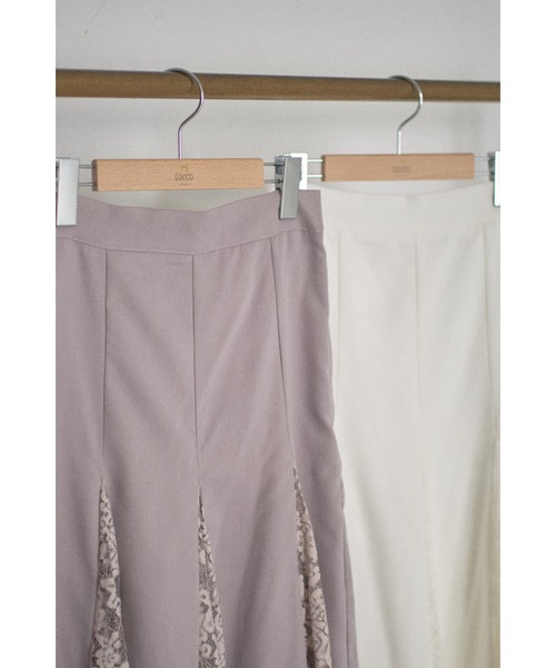 tocco closet（トッコ　クローゼット）の「【ZOZO限定】パネル切り替えレースフレアスカート（スカート・レディース・オフホワイト/モーブ系・M）」の12枚目の写真