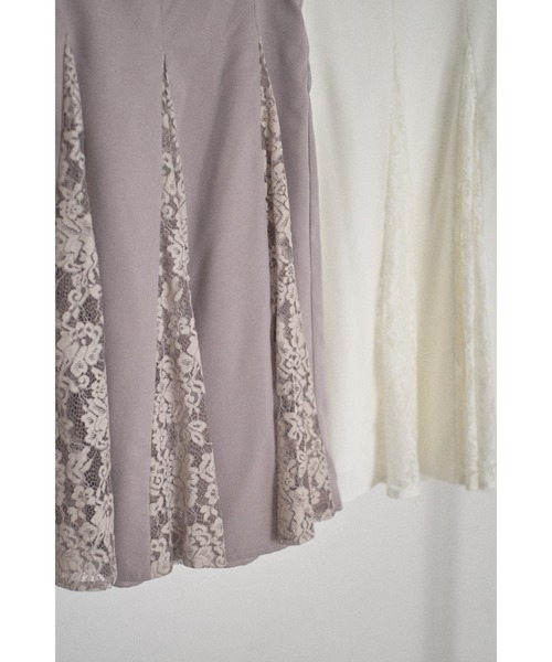 tocco closet（トッコ　クローゼット）の「【ZOZO限定】パネル切り替えレースフレアスカート（スカート・レディース・オフホワイト/モーブ系・M）」の14枚目の写真