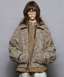 メンズのブルゾン（ベージュ系・ウール・ニット）ファッション通販