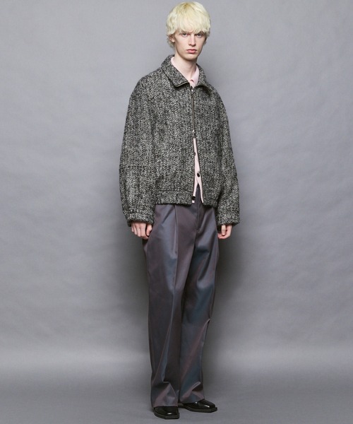 MAISON SPECIAL(メゾンスペシャル)の「《UNISEX》【Italian Dead Stock Fabric】Prime-Over Switching Stand Blouson/プライムオーバーカーブスウィッチングスタンドブルゾン【MAISON SPECIAL/メゾンスペシャル】(ブルゾン・メンズ・ダークブラック/ブラック/マルチ/ベージュ/ライトグレー/ダークネイビー・0/1/2)」の11枚目の写真