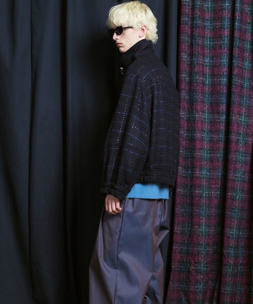 MAISON SPECIAL(メゾンスペシャル)の「《UNISEX》【Italian Dead Stock Fabric】Prime-Over Switching Stand Blouson/プライムオーバーカーブスウィッチングスタンドブルゾン【MAISON SPECIAL/メゾンスペシャル】(ブルゾン・メンズ・ダークブラック/ブラック/マルチ/ベージュ/ライトグレー/ダークネイビー・0/1/2)」の15枚目の写真