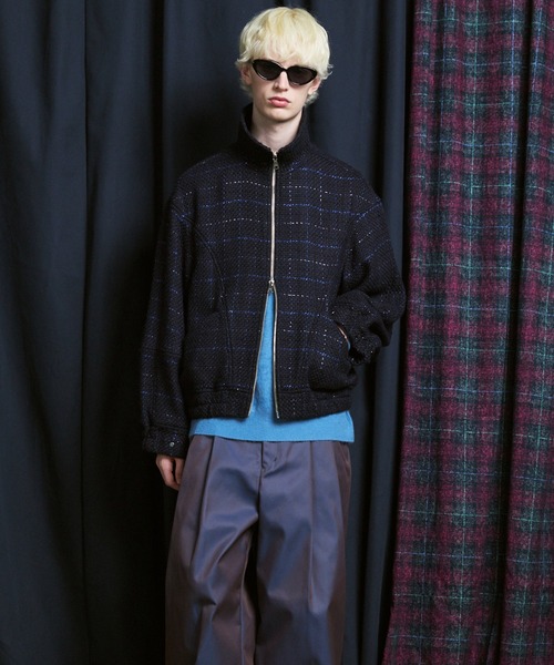 ♡メゾンスペシャル♡Italian Dead Stock Fabric♡ブルゾン Italian Dead Stock Fabric】Prime-Over MA-1 Bomber Jacket