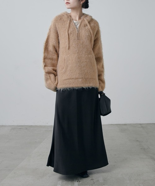 Lui's（ルイス）の「【腰回りカバー◎】フワフワハーフZIPパーカー（ニット/セーター・レディース・ミント/ベージュ/グレー・FREE）」の10枚目の写真