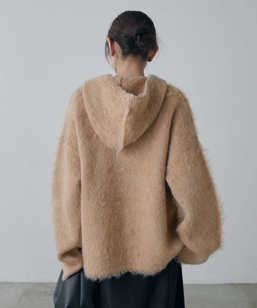 Lui's（ルイス）の「【腰回りカバー◎】フワフワハーフZIPパーカー（ニット/セーター・レディース・ミント/ベージュ/グレー・FREE）」の13枚目の写真