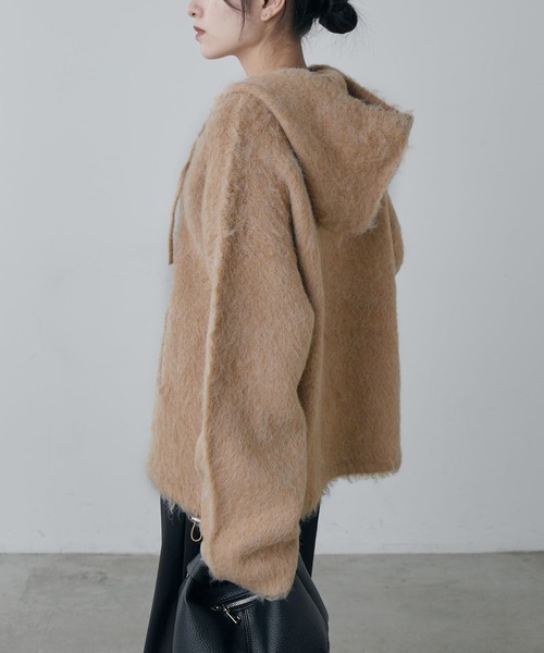 Lui's（ルイス）の「【腰回りカバー◎】フワフワハーフZIPパーカー（ニット/セーター・レディース・ミント/ベージュ/グレー・FREE）」の14枚目の写真