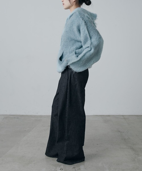 Lui's（ルイス）の「【腰回りカバー◎】フワフワハーフZIPパーカー（ニット/セーター・レディース・ミント/ベージュ/グレー・FREE）」の17枚目の写真