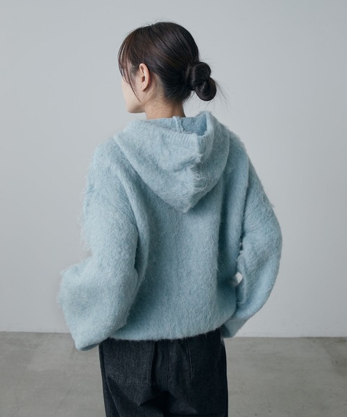 Lui's（ルイス）の「【腰回りカバー◎】フワフワハーフZIPパーカー（ニット/セーター・レディース・ミント/ベージュ/グレー・FREE）」の22枚目の写真