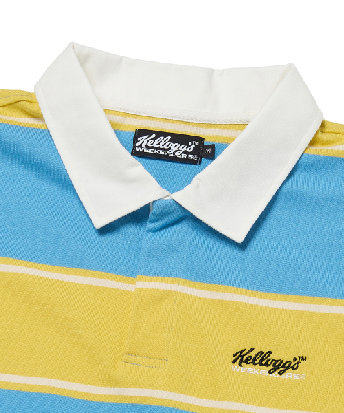WKNDRS（ウィーキャンドース）の「KELLOGGS RUGBY PIQUE (BLUE)（ポロシャツ・レディース・その他・MEDIUM/LARGE/X-LARGE）」の3枚目の写真