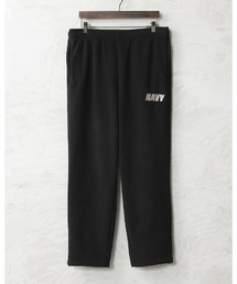 HOUSTON | USNA（アメリカ海軍兵学校）オフィシャルライセンス フリース パンツ NAVYプリント USNA-026(その他パンツ)