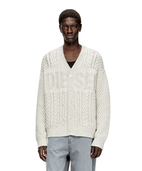 DIESEL（ディーゼル）の「メンズ カーディガン K-ANTOINE（カーディガン/ボレロ・メンズ・ライトグレー・LARGE/MEDIUM/SMALL/X-LARGE/X-SMALL）」の5枚目の写真