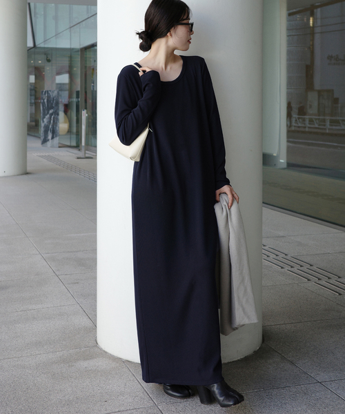 追加》Rib ロングスリーブ ワンピース 2（ワンピース）｜Plage