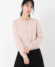 STRAWBERRY-FIELDS | 【元宝塚トップ娘役 綺咲愛里さん着用】 シェルストレッチ_バレリーナモチーフニットカーディガン(カーディガン/ボレロ)