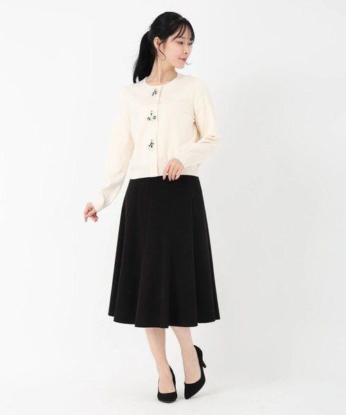 新品タグ付き　STRAWBERRY-FIELDS　バレリーナニットカーディガン ストロベリーフィールズ STRAWBERRY FIELDS バレリーナモチーフニット