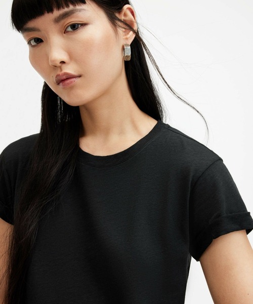 ALLSAINTS(オールセインツ)の「ALLSAINTS ANNA TEE(Tシャツ/カットソー・レディース・ブラック・8/6/4)」の2枚目の写真