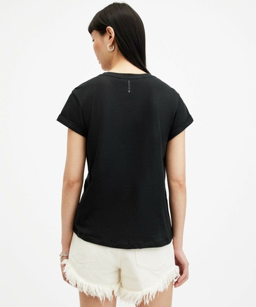 ALLSAINTS(オールセインツ)の「ALLSAINTS ANNA TEE(Tシャツ/カットソー・レディース・ブラック・8/6/4)」の6枚目の写真