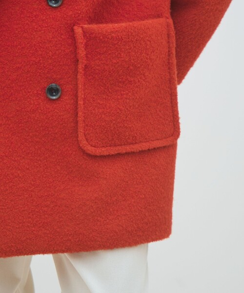 MACPHEE(マカフィー)の「ブークレーボンディング ダブルブレストコート(その他アウター・レディース・レッド/キャメル・36)」の7枚目の写真