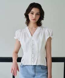 PLUNASTUDIO（プルナスタジオ）の「カシアパフブラウス_ホワイト（シャツ/ブラウス）」