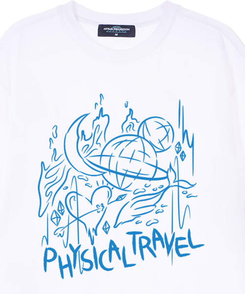 ASTRAL PROJECTION(アストラルプロジェクション)の「フィジカルトラベルスーピマコットンラウンドネック半袖Tシャツ_ホワイト(Tシャツ/カットソー・メンズ・その他・LARGE/X-LARGE/XX-LARGE)」の2枚目の写真