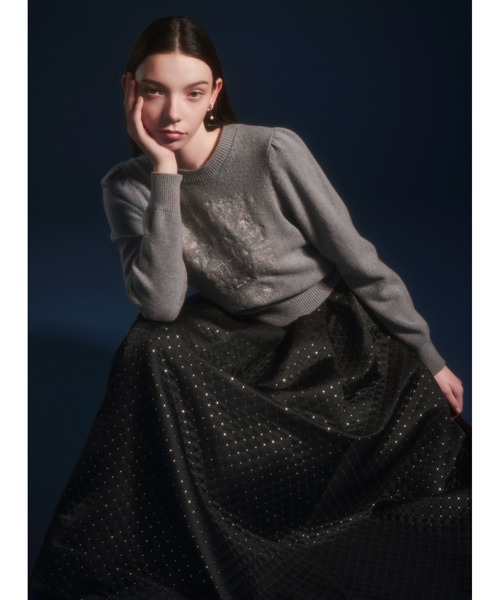 FRAY I.D（フレイアイディー）の「エトワールエンブロイダリーニット