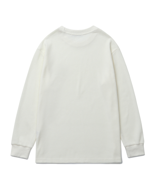 CONNECT KINLOCH（コネクトキンロック）の「ワッフルルーズフィットクルーネック長袖Tシャツ（ホワイト）（Tシャツ/カットソー・メンズ・その他・MEDIUM/LARGE/X-LARGE）」の4枚目の写真