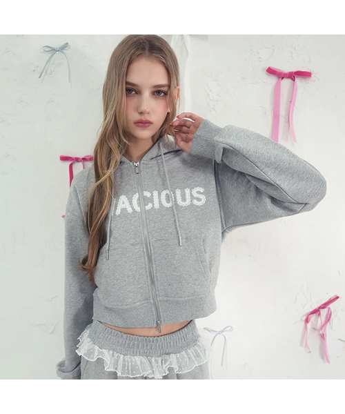 Vivacious(ビバシャス)の「Halo Hoody Zip-up_4Colors(パーカー・レディース・クリーム/グレー/ブラック/ブラウン・SMALL/MEDIUM)」の2枚目の写真