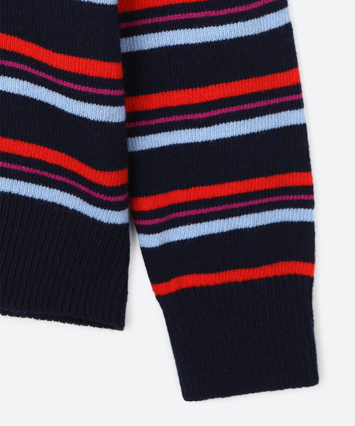 MOONSUN(ムーンサン)の「MJ S2 02 M.C UNISEX, Stripe Wool Collar Knit / Lolli-pop(ポロシャツ・レディース・その他・MEDIUM/LARGE)」の5枚目の写真