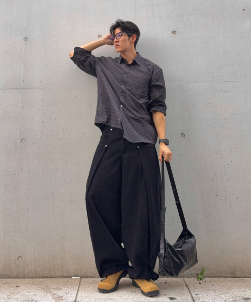 JUAN HOMME(ジュアンオム)の「ルーズドチェックシャツ(ダークネイビー)(シャツ/ブラウス・メンズ・その他・SMALL/MEDIUM/LARGE)」の21枚目の写真