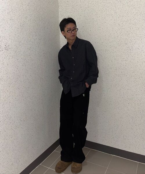 JUAN HOMME(ジュアンオム)の「ルーズドチェックシャツ(ダークネイビー)(シャツ/ブラウス・メンズ・その他・SMALL/MEDIUM/LARGE)」の10枚目の写真
