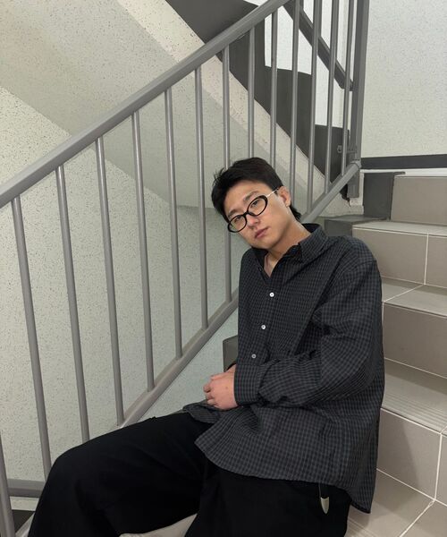 JUAN HOMME(ジュアンオム)の「ルーズドチェックシャツ(ダークネイビー)(シャツ/ブラウス・メンズ・その他・SMALL/MEDIUM/LARGE)」の12枚目の写真